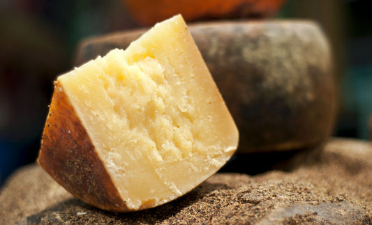 Pecorino sheep milk cheese wheel